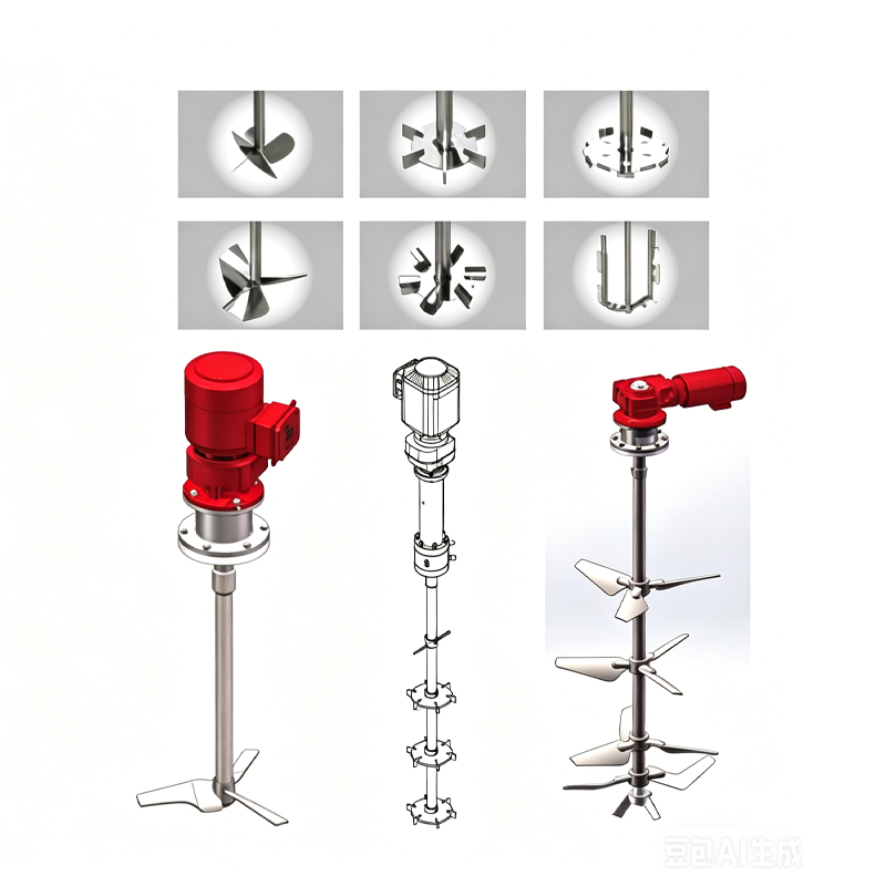 Mechanische roerder met zij-ingang