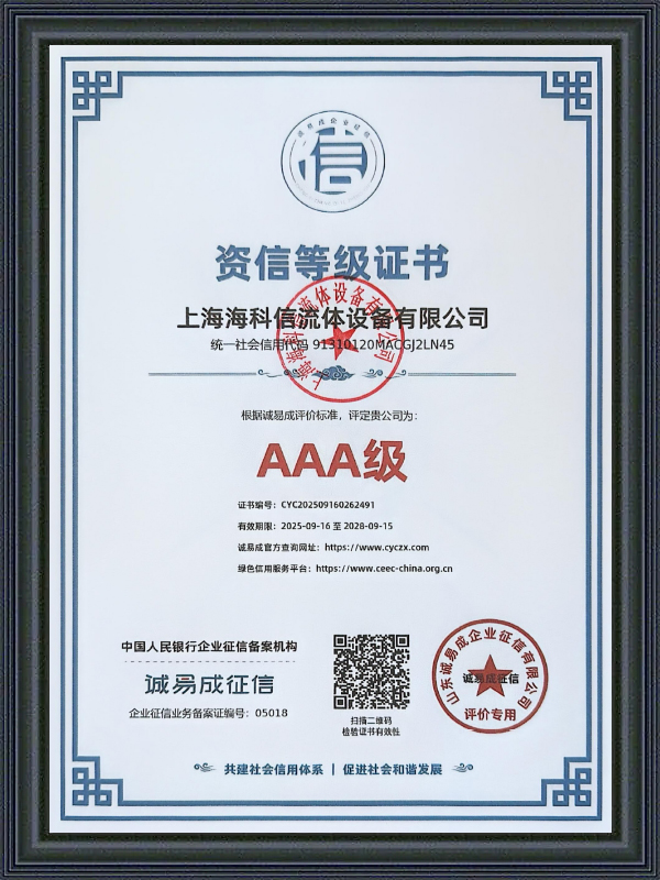 AAA-kredietbeoordelingscertificaat